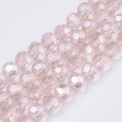 Electroplate Glass Bead Strands EGLA-R015-8mm-8-1