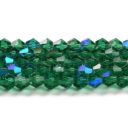 Transparent Electroplate Glass Beads Strands EGLA-A039-T2mm-L10-1