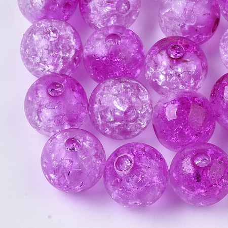 Transparent Crackle Acrylic Beads CACR-N002-05-1