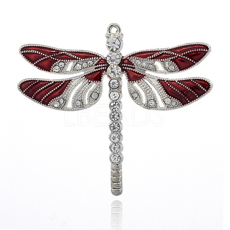 Alloy Enamel Dragonfly Big Pendants LS-ENAM-L034-07P-1