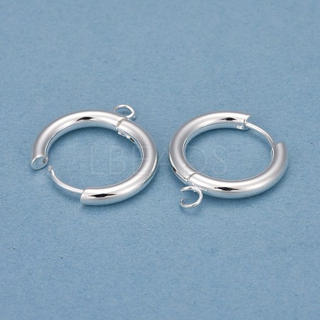 201 Stainless Steel Huggie Hoop Earring Findings STAS-P283-01G-S-1