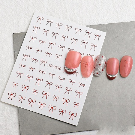 Bowknot Self Adhesive Nail Art Stickers PW-WG8AD37-06-1