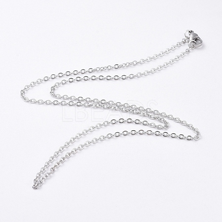 304 Stainless Steel Women Chain Necklaces NJEW-C079-01-1