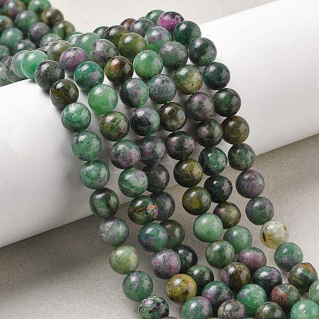 Natural Ruby in Zoisite Beads Strands G-R011-A02-02-1