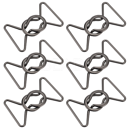 BENECREAT 6Pcs Alloy Belt Buckles FIND-BC0004-73B-1