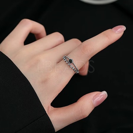 925 Sterling Silver with Natural Spinel Finger Rings WGB2E64-15-1