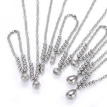304 Stainless Steel Jewelry Sets SJEW-O097-03P-1