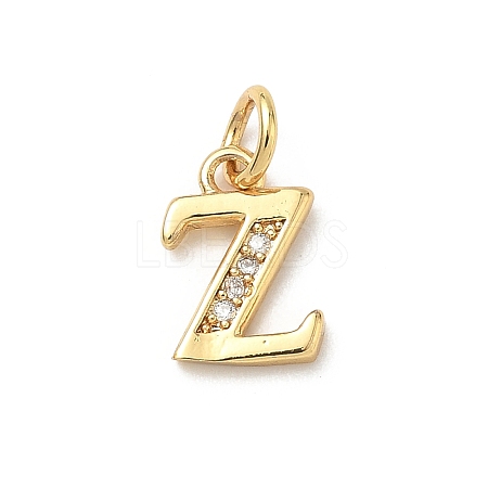 Brass Micro Pave Cubic Zirconia Charms KK-I382-03G-Z-1