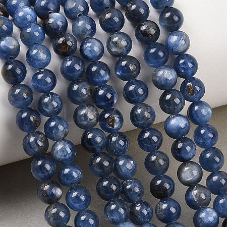 Natural Kyanite/Cyanite/Disthene Round Bead Strands G-L411-20-6mm-1