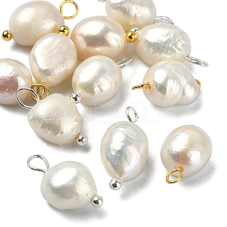 12Pcs 2 Colors Natural Pearl Potato Charms FIND-YW0004-33-1