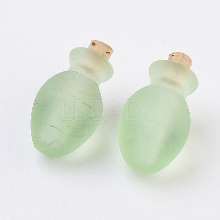 Handmade Lampwork Perfume Bottle Pendants LAMP-P044-M07-1