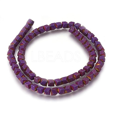 Electroplated Non-magnetic Synthetic Hematite Beads Strands G-P392-N05-1