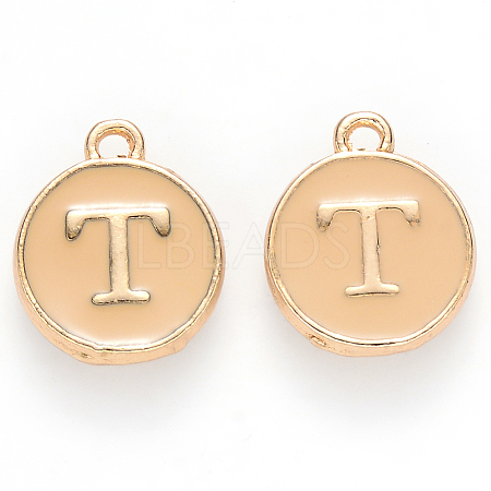 Golden Plated Alloy Enamel Charms X-ENAM-S118-06T-1
