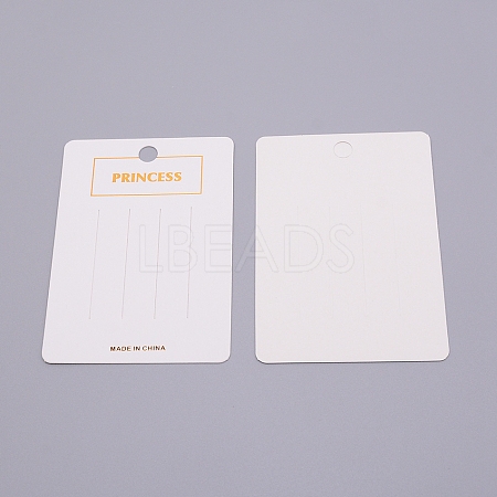 Paper Jewelry Display Cards CDIS-WH0016-02-1