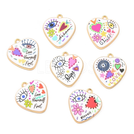 Printed Alloy Pendants ENAM-D051-13G-1