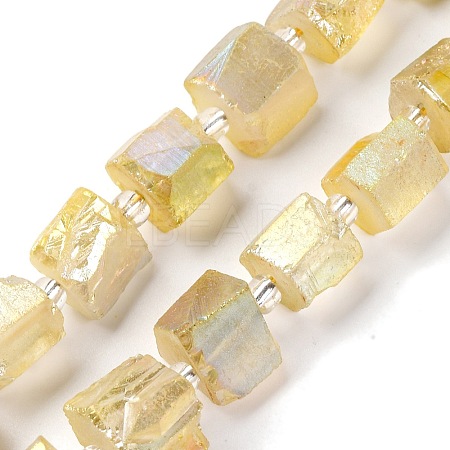 Electroplated Natural Quartz Beads Strands G-G767-02-23-1