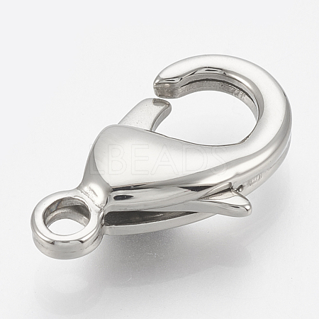 Tarnish Resistant 304 Stainless Steel Lobster Claw Clasps STAS-T033-25A-1