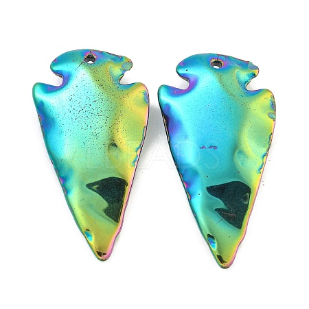 Electroplated Synthetic Non-Magnetic Hematite Pendants G-C136-03A-1