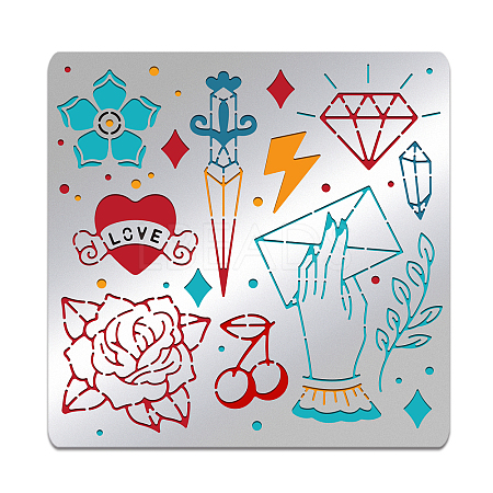 Stainless Steel Cutting Dies Stencils DIY-WH0279-130-1