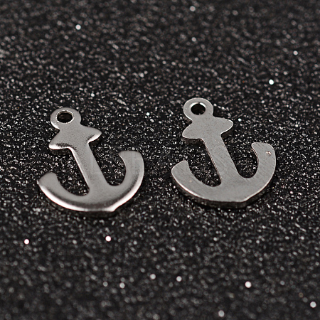 Anchor 304 Stainless Steel Charms X-STAS-M249-01-1