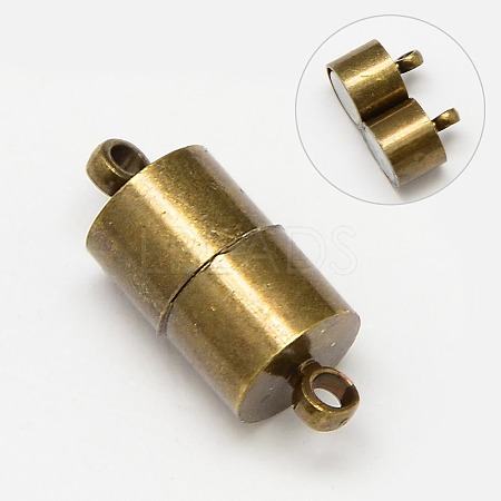 Brass Magnetic Clasps with Loops KK-MC027-AB-NF-1