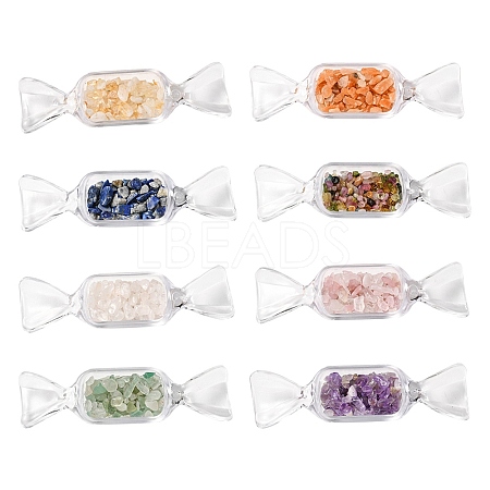 1360Pcs 8 Styles Natural Mixed Stone Chip Beads G-YW0001-26-1