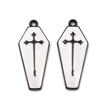 Spray Painted Alloy Pendants PALLOY-K003-12A-1
