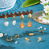 10Pcs 5 Styles Brass Stud Earring Findings KK-TA0002-82-7