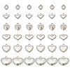 36Pcs 6 Style 304 Stainless Steel Pendants STAS-UN0024-76-2