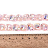 Electroplate Transparent Glass Beads Strands EGLA-N057-02A-05-4