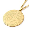 304 Stainlessa Steel Curb Chain Pendant Necklaces NJEW-H034-07G-1