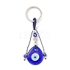 Handmade Lampwork Turkish Blue Evil Eye Pendant Keychain KEYC-JKC00497-3