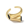 Shell Open Cuff Ring for Women RJEW-C091-03G-02-2