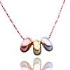 Real Rose Gold Plated Eco-Friendly Tin Alloy Rondelle Charm Pendant Necklaces For Women NJEW-BB13853-1