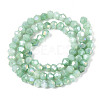 Ombre Effect Dyed Glass Beads Strands GLAA-T025-4mm-09F-2