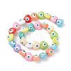 Evil Eye Resin Beads Strands RESI-F040-01-3