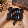 Rectangle Leather Credit Card Wallets for Women Men AJEW-WH20001-31C-3