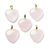 Natural Rose Quartz Pendants G-G956-B05-G-1