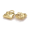 Brass Micro Pave Clear Cubic Zirconia Charms KK-Z024-03G-3