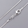 Brass Round Snake Chain Fine Necklaces NJEW-BB10854-24-2