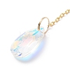 Crystal Chandelier Glass Teardrop Pendant Decorations HJEW-D029-04G-B-5