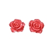 Synthetic Coral 3D Flower Rose Beads CORA-A005-14mm-20-1