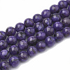 Natural Chalcedony Beads Strands G-S333-8mm-011-1