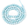 Anti-Tarnish Electroplate Rondelle Glass Beads Strands EGLA-T021-4mm-17-08-2