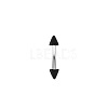Cone 304 Stainless Steel Black Enamel Eyebrow Barbell Rings WG95BA1-09-1