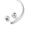 Screw End Ball 304 Stainless Steel Wire Open Cuff Bangle BJEW-F435-02P-4