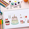 Globleland 1 Set Birthday Cake PET Hollow Out Drawing Painting Stencils DIY-GL0004-111-3