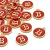 Golden Plated Alloy Enamel Charms ENAM-S118-03B-4