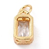 Real 18K Gold Plated Brass Inlaid Cubic Zirconia Charms X-ZIRC-L100-075G-03-3