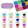360Pcs 12 Colors Spray Painted Crackle Glass Beads Strands CCG-YW0001-12-2